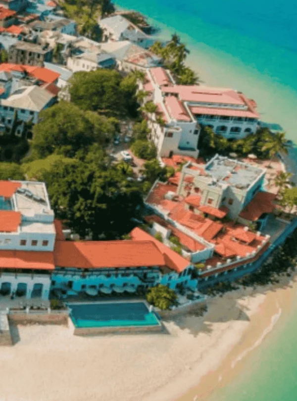 A view of the island of Zanzibar.